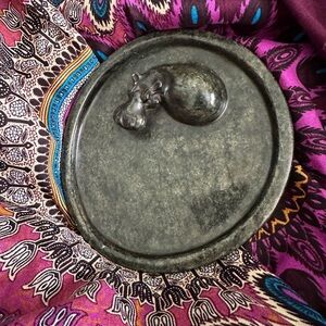 Green Stone Hippo Trinket Dish